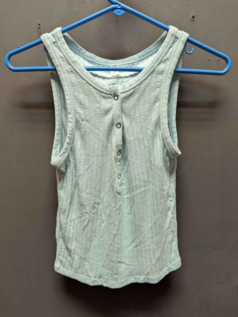 BP. Size Small Light Blue Tank Top Shirt Henley Snap Neck NEW casual